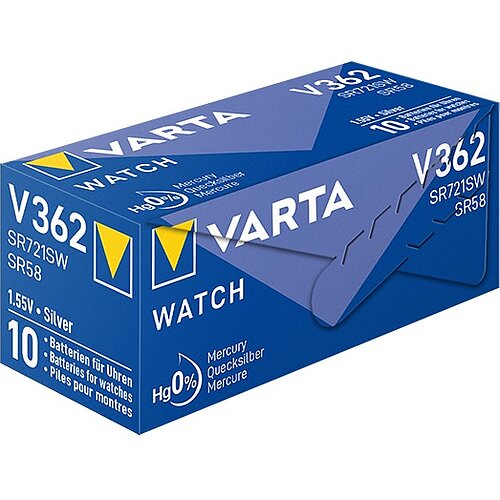 10x SR721SW SR58 362 Silberoxid Batterie Varta 1,55 V 10x SR721SW SR58 362 Silberoxid Batterie Varta 1,55 V