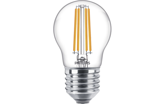LED-Tropfenlampe Philips ''Classic'', E27, 6,5W, 2700K, 806lm, 230V, klar