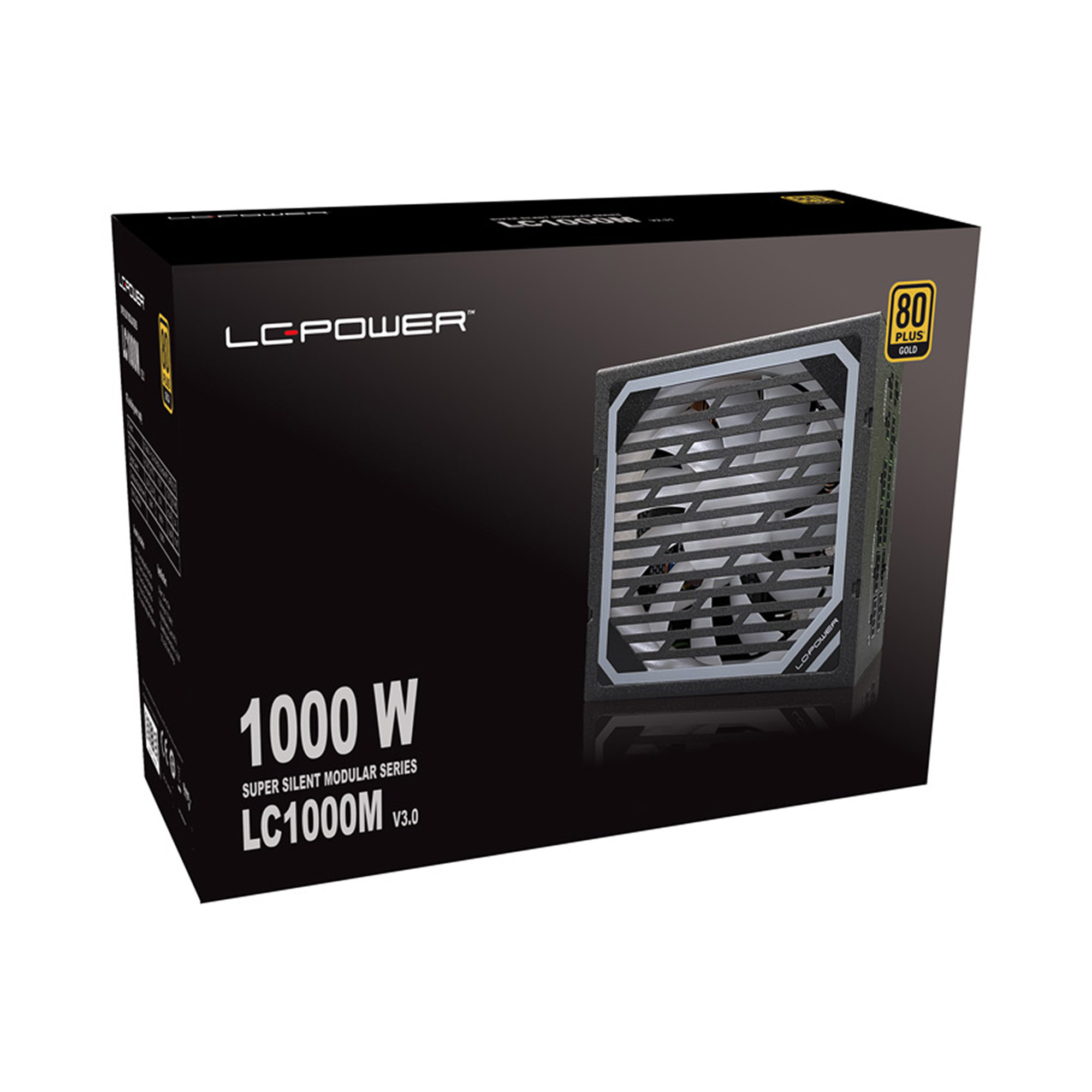 LC-Power LC1000M V3.0, ATX-Netzteil Super Silent Modular, 1000W, 80 PLUS GOLD