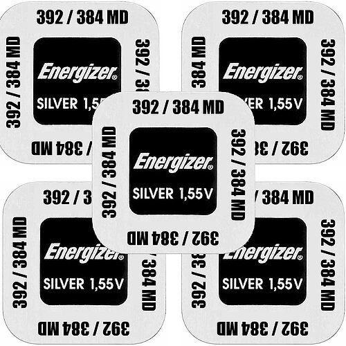Energizer SR41 392 / 384 MultiDrain Silberoxid Batterie 1,55V - 5er Verpackung