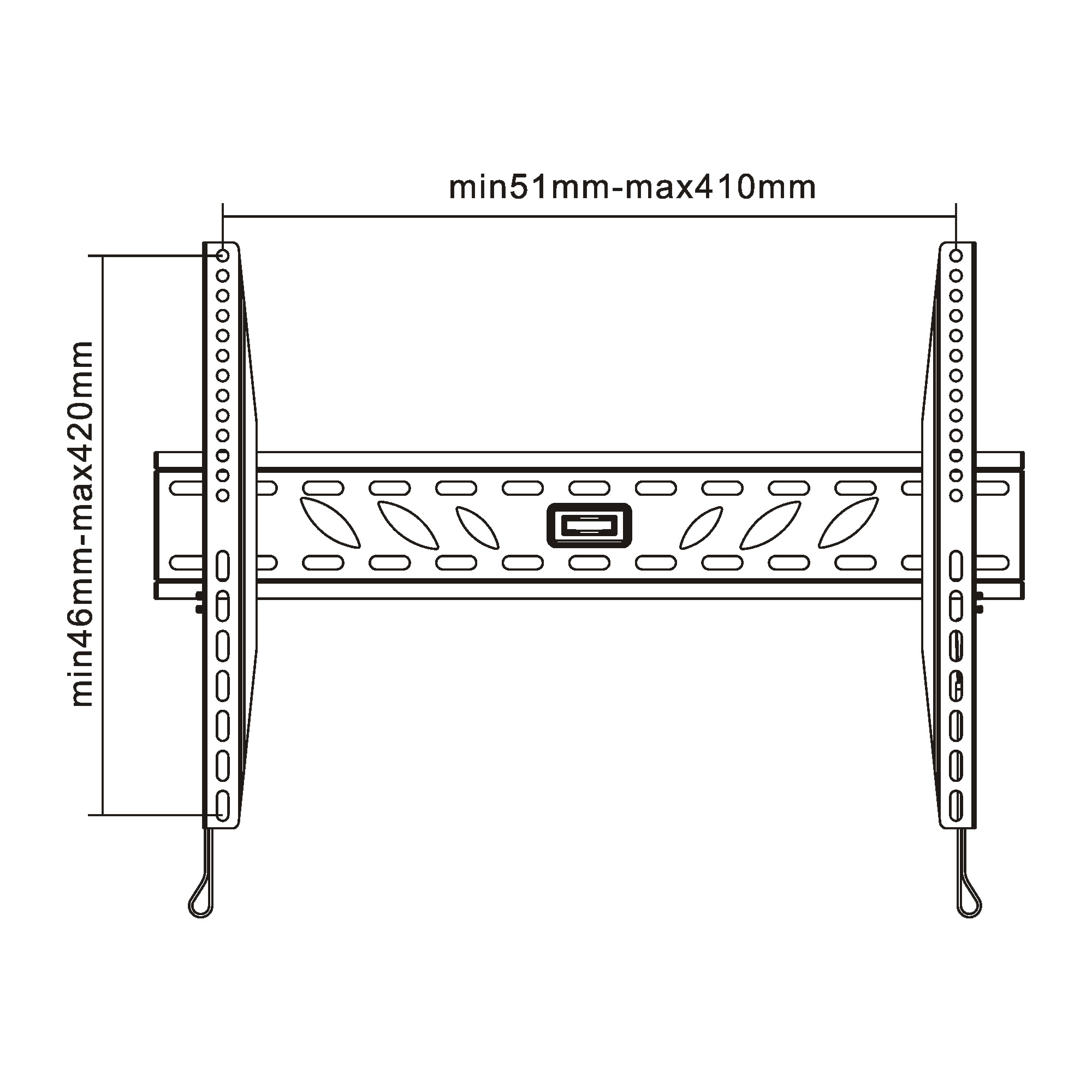 Inline® Wandhalterung, für LCD/LED/Plasma 81-140cm (32-55"), max. 50kg