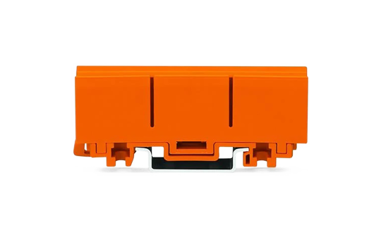 Befestigungsadapter WAGO, ein- und zweireihige Klemmen, Schraubmontage, orange