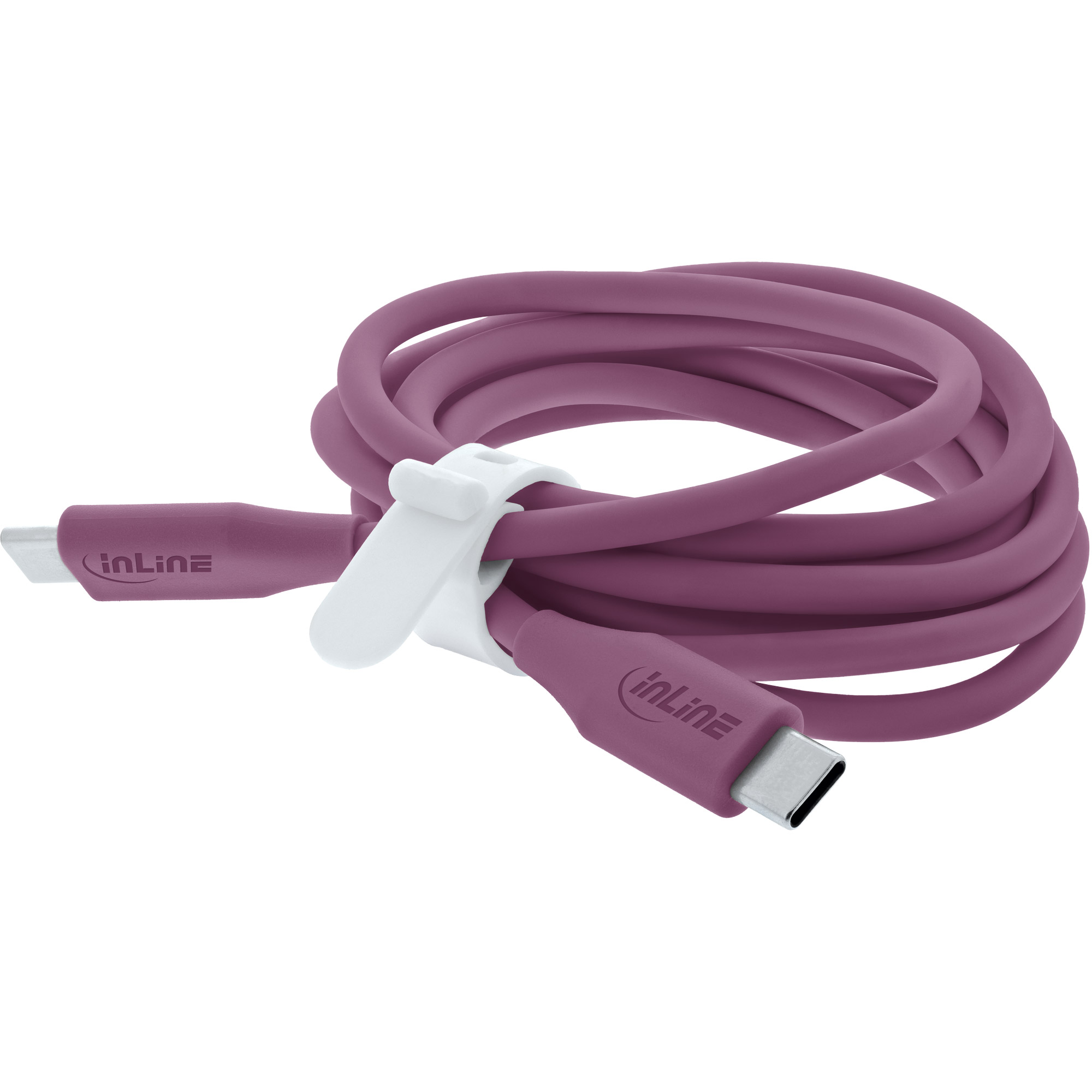 InLine® "Colour your Charge" USB-C Schnellladekabel 100W Violett 0,5m