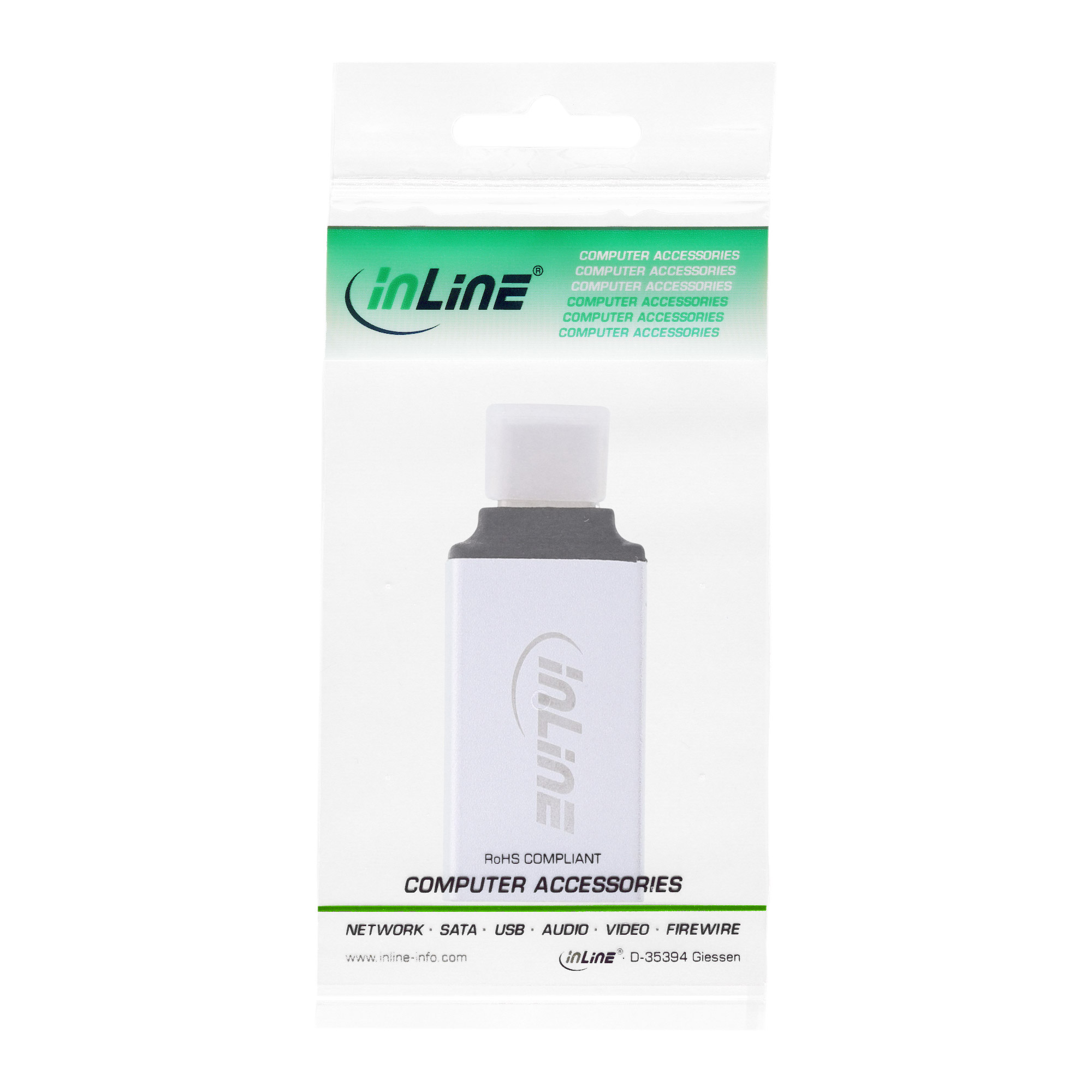 Inline® USB 3.2 Gen.2 Adapter, USB-C Stecker an A Buchse