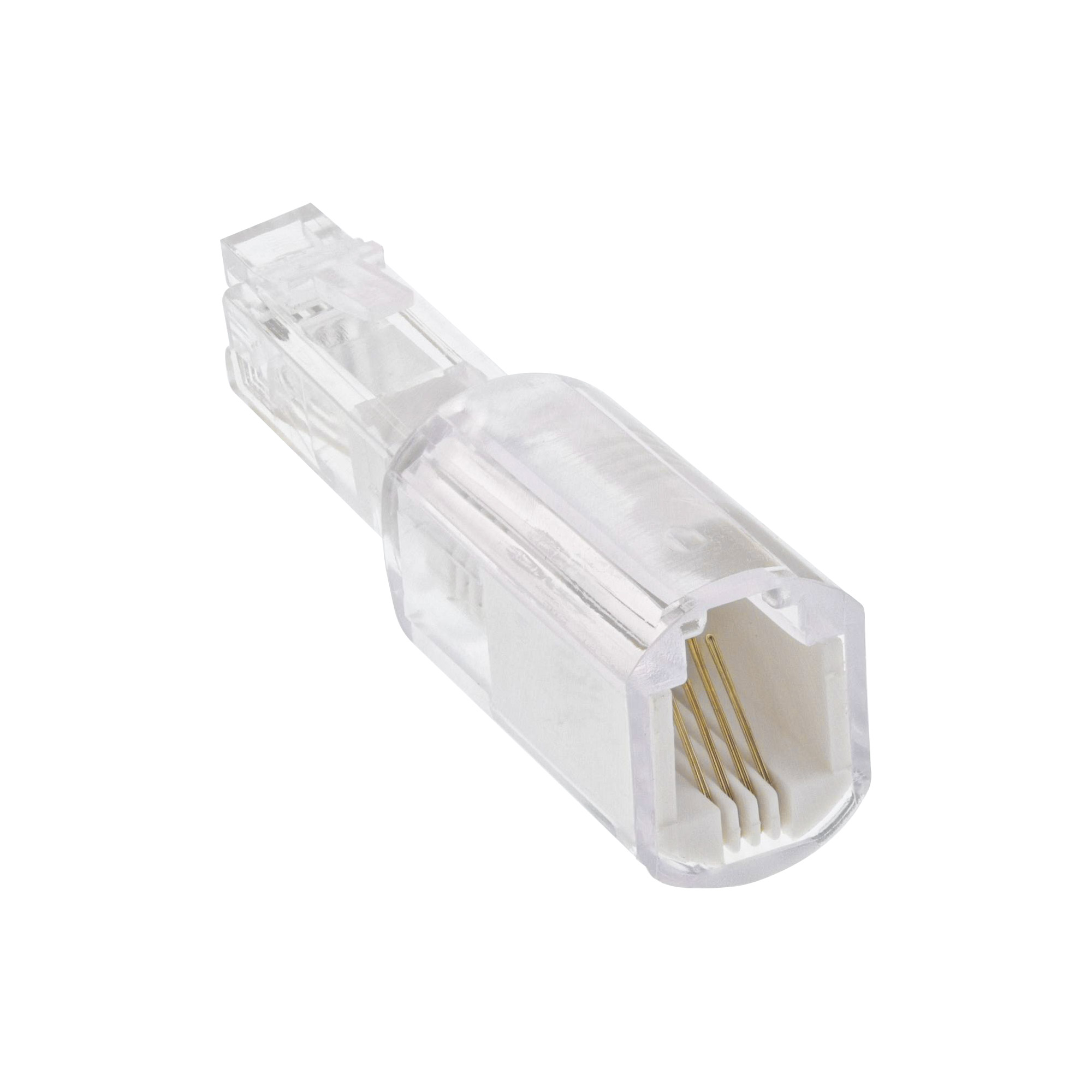 Inline® Twist-Stop, Entwirrer für Kabel von Telefonhörer, schmale kurze Bauform