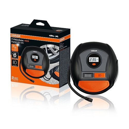 TYREinflate 400 Schnelle Reifenpumpe mit Kabel 2 Jahre Garantie OSRAM