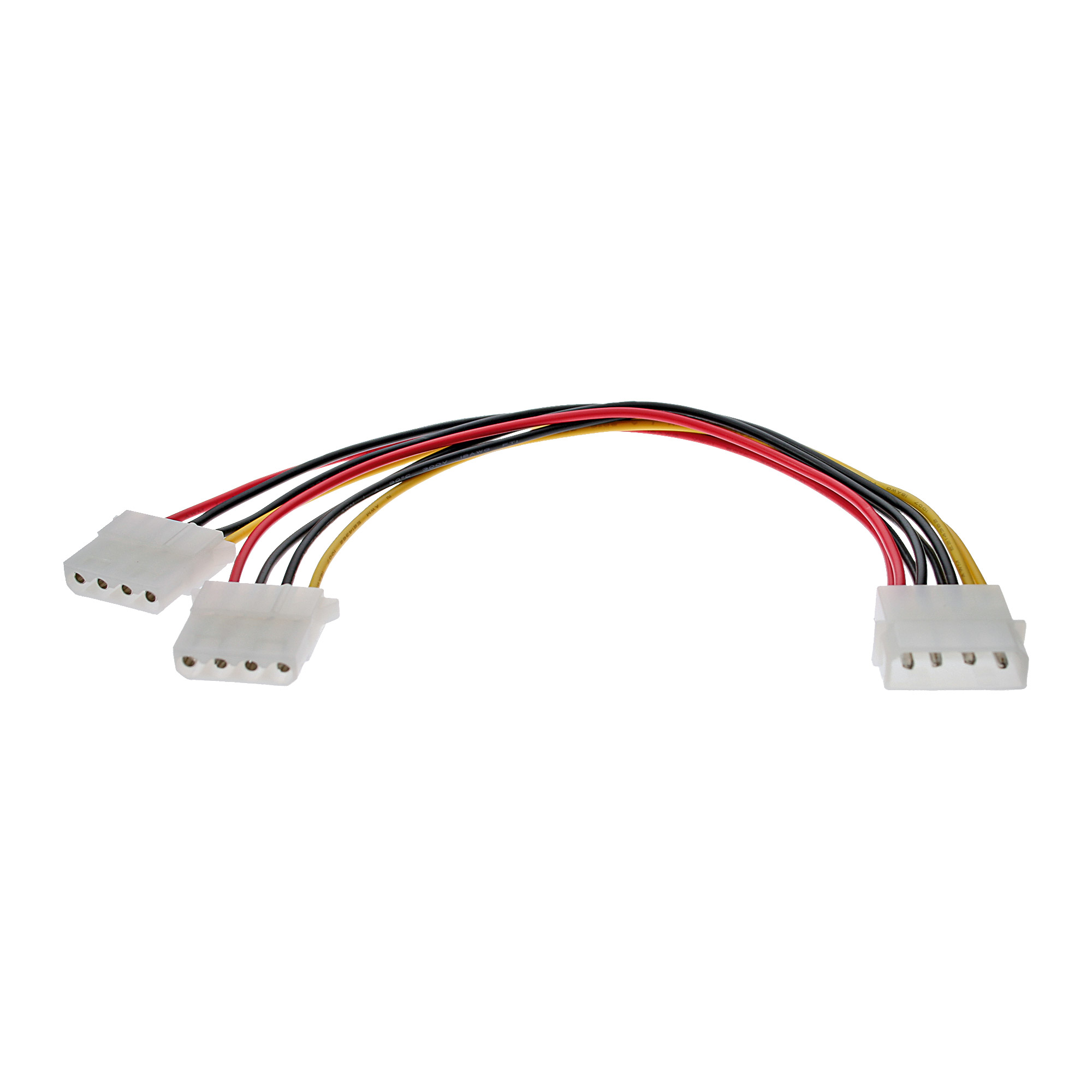 Inline® Strom Y-Kabel intern, 1x 5,25" an 2x 5,25", 0,20m
