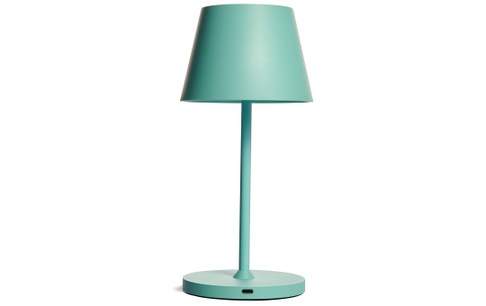 LED-Tischleuchte ROLF KERN „Club Mini“ 25cm, Türkis, Akku, dimmbar