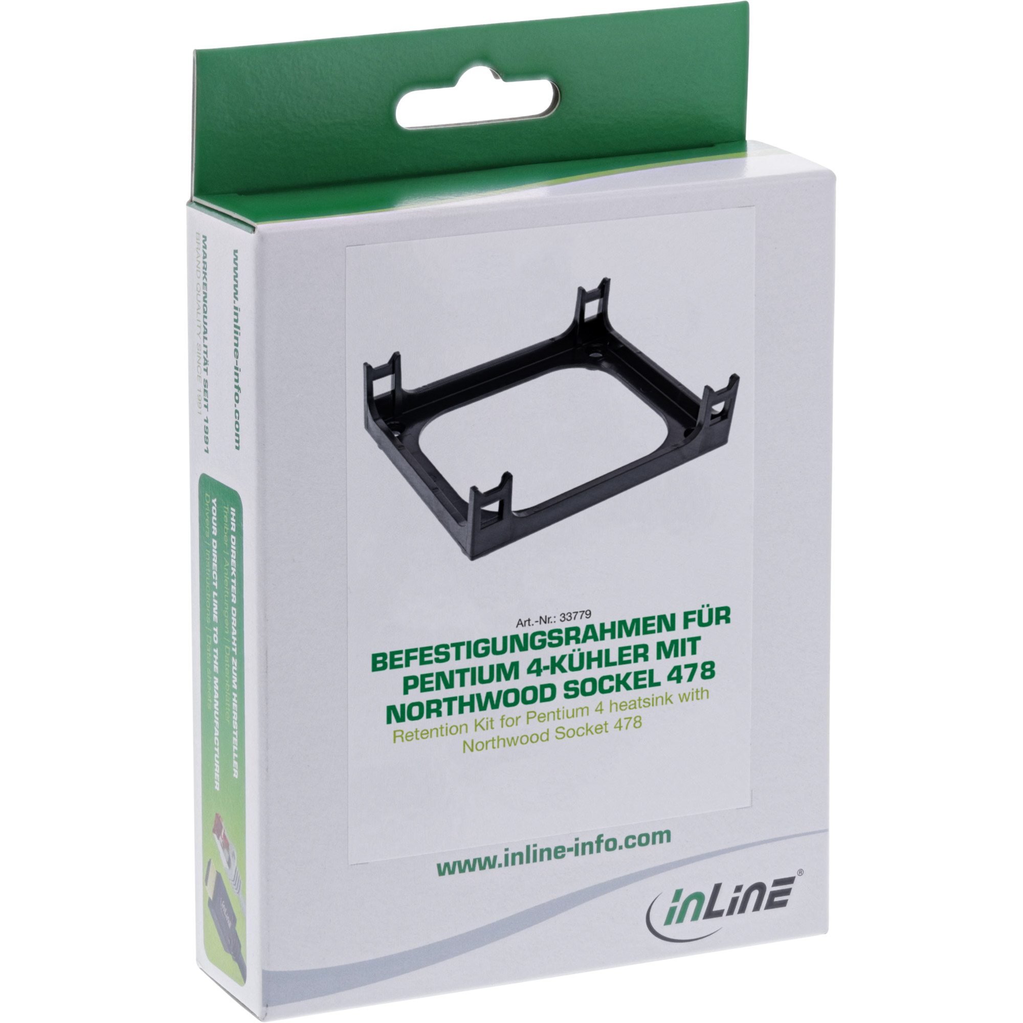 Inline® Befestigungsrahmen, für Pentium 4-Kühler mit Northwood Sockel 478 Inline® Befestigungsrahmen, für Pentium 4-Kühler mit Northwood Sockel 478