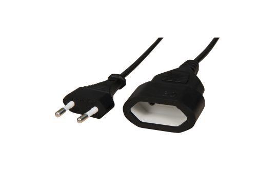 Verlängerungskabel McPower, 10m, Eurostecker auf Eurokupplung, schwarz