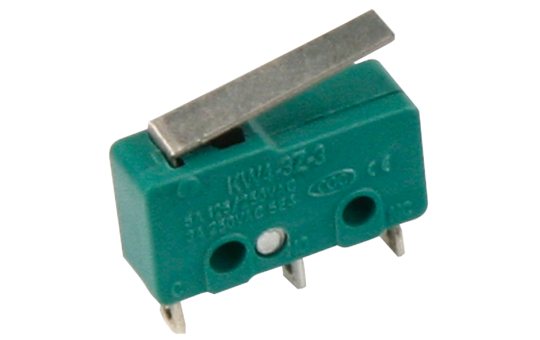 Microschalter McPower, 250V/5A, 3-polig, gefedert, Taster: EIN/EIN