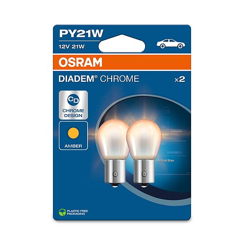 PY21W 12V 21W BAU15s Diadem Chrome NextGen. 2st. Blister OSRAM