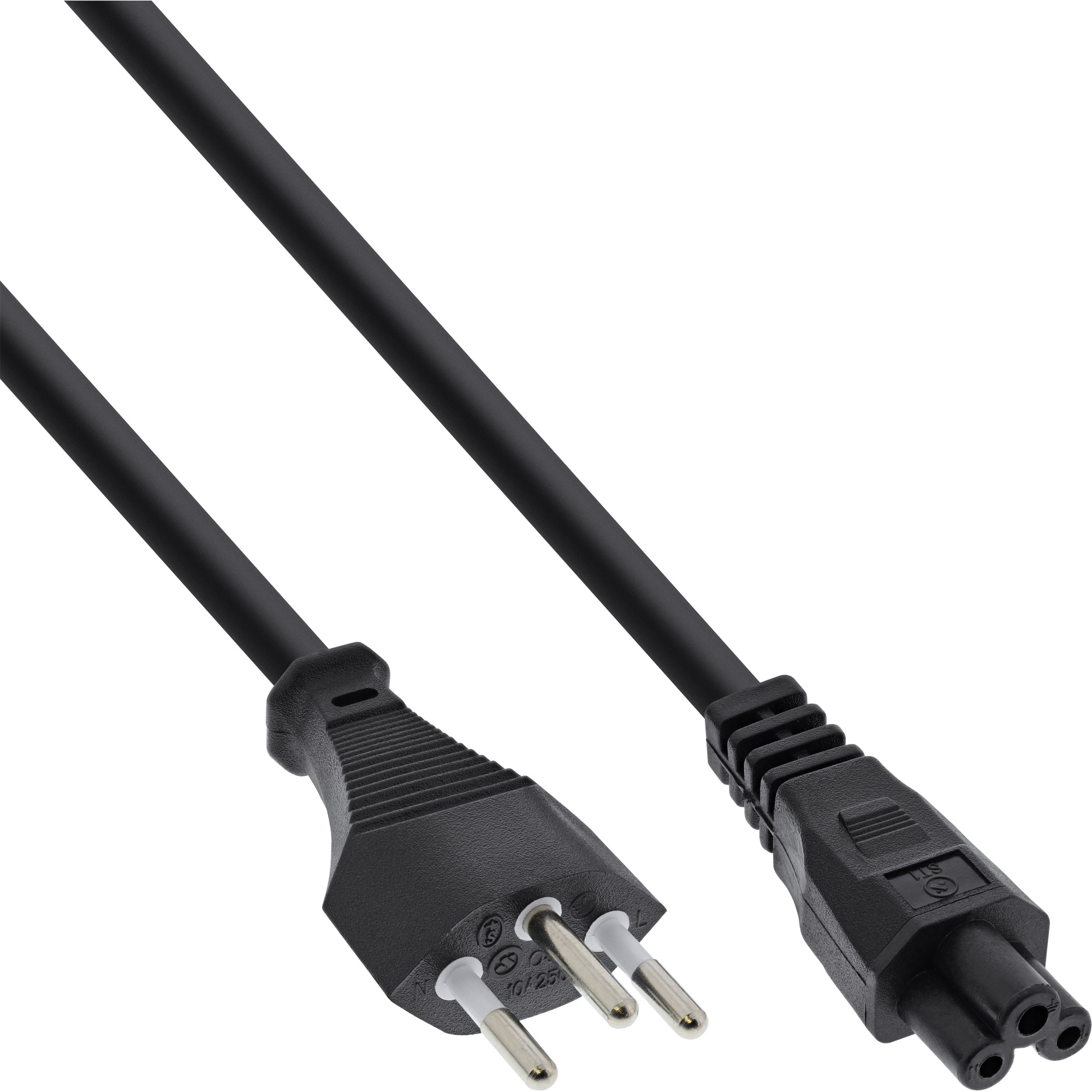 Inline® Netzkabel für Notebook, Schweiz, 3pol Kupplung, 2m Inline® Netzkabel für Notebook, Schweiz, 3pol Kupplung, 2m