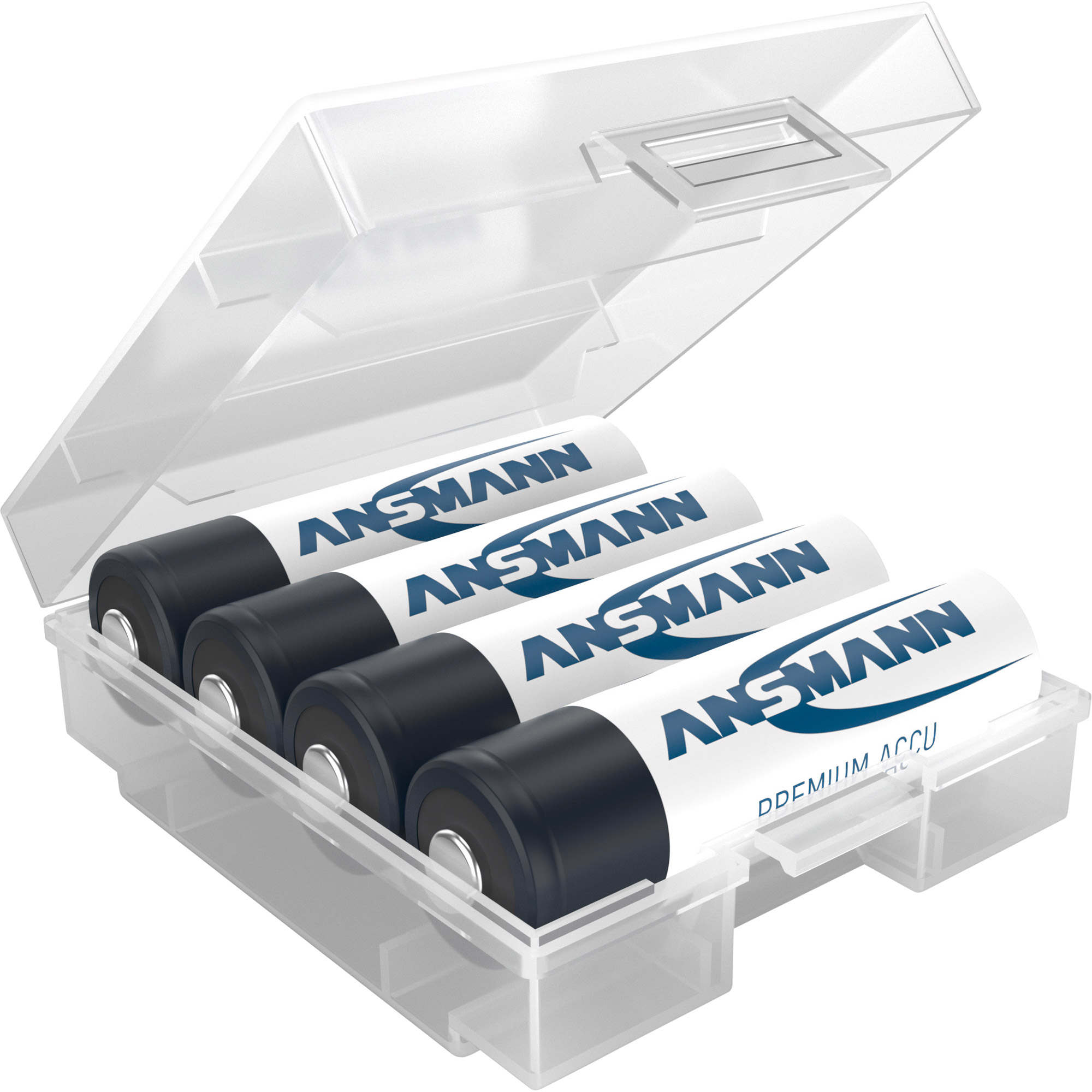 Ansmann Aufbewahrungsbox für bis zu 4 AA oder AAA Batterien
