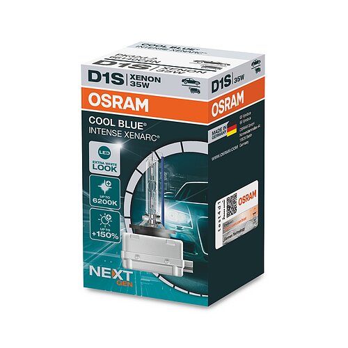 OSRAM D1S 12V+24V 35W PK32d-2 XENARC COOL BLUE INTENSE NextGen. 6200K +150%