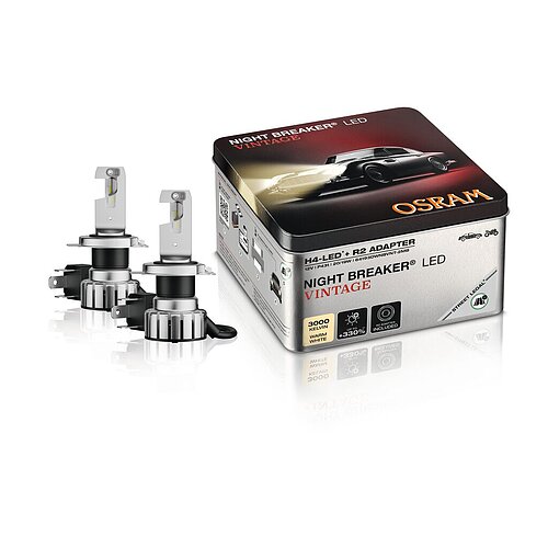 OSRAM NIGHT BREAKER® LED VINTAGE H4 + R2 3000K 2 Stück