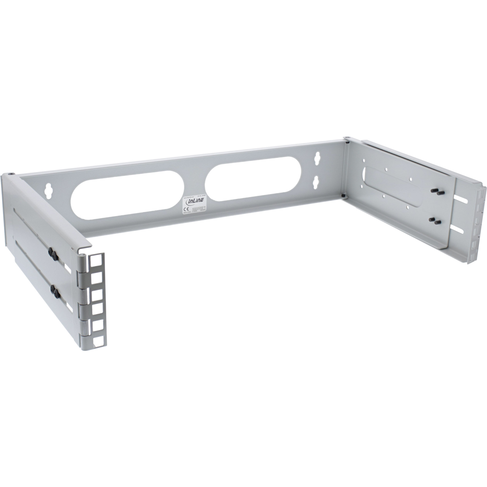Inline® 19" Rack zur Wandmontage, 2HE, 24-40cm Tiefe, grau