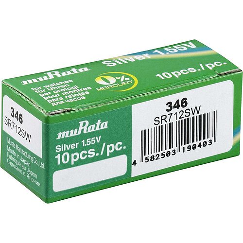 10x SR712SW 346 Silberoxid Batterie Murata ex Sony 1,55 V