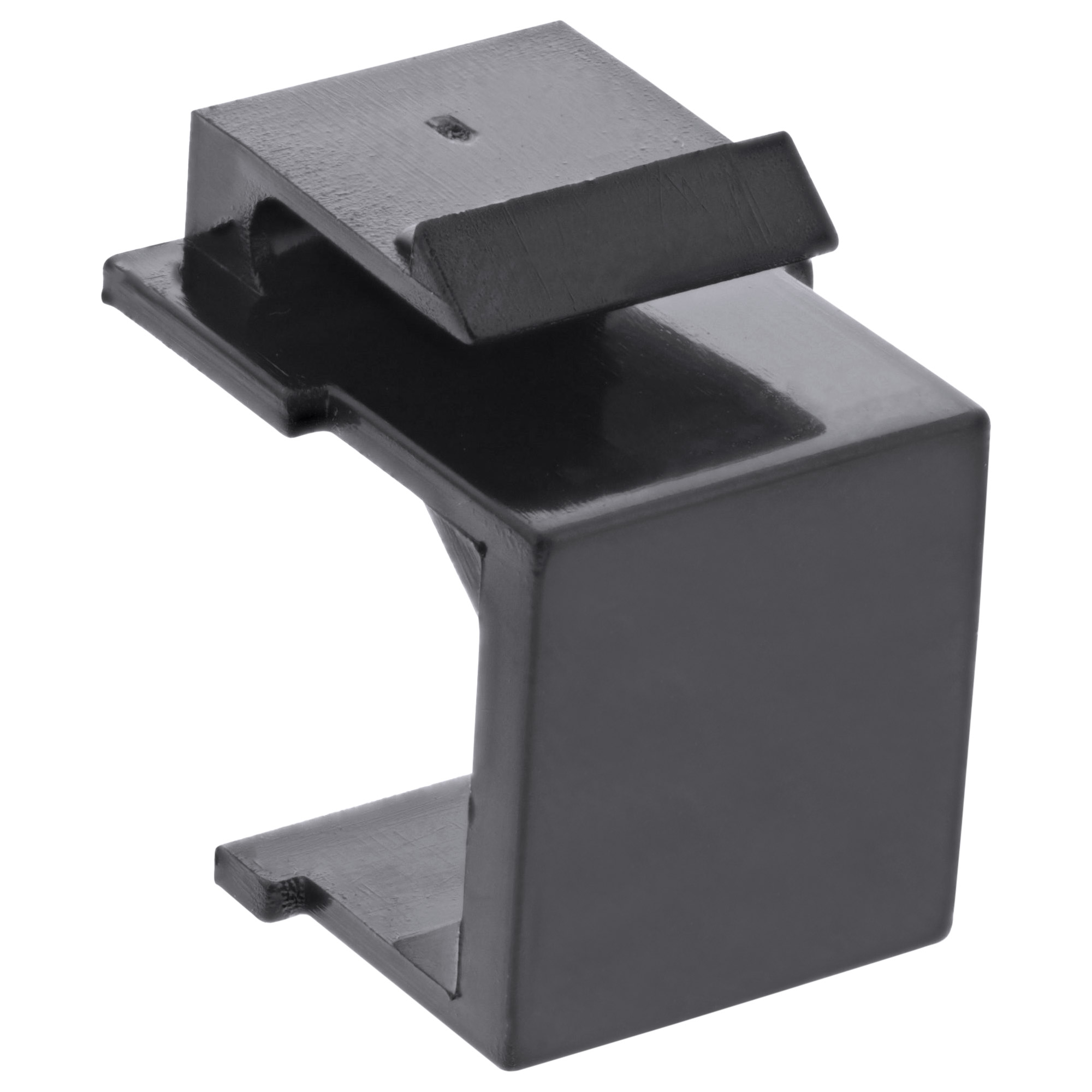 10x Inline® Keystone SNAP-In Blindabdeckung für Modul Steckplatz, schwarz