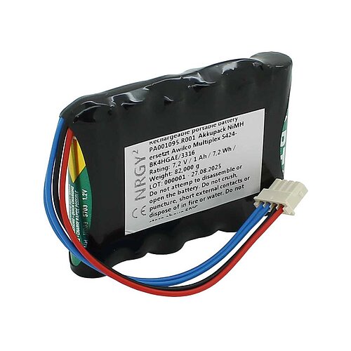 Akkupack NiMH 7,2V 1000mAh mit Kabel und Stecker ersetzt Awilco Multiplex S424-BK4HGAE/3316 Akkupack NiMH 7,2V 1000mAh mit Kabel und Stecker ersetzt Awilco Multiplex S424-BK4HGAE/3316