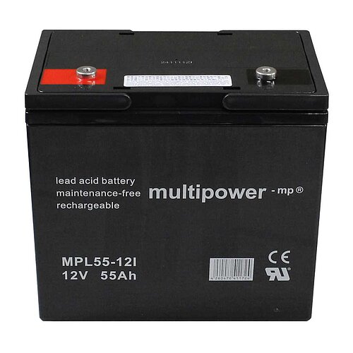 Multipower MPL55-12I AGM 12 V 55 Ah - M6 Schraubanschluss Multipower MPL55-12I AGM 12 V 55 Ah - M6 Schraubanschluss