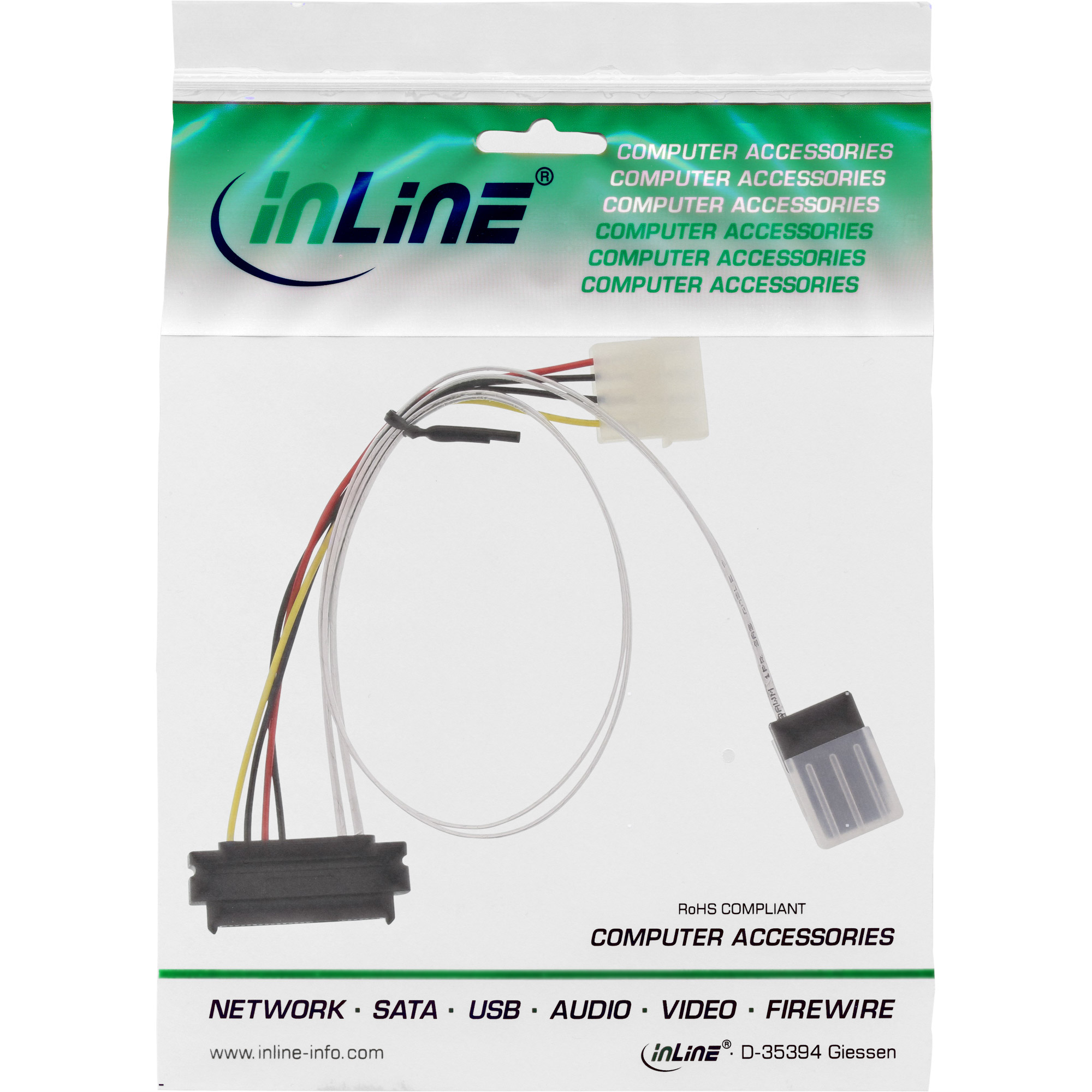 0.5m - Inline® SAS Anschlussk., SFF-8087/SFF-8482+Strom, einz. SAS HDD an Contr.