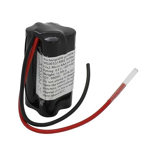 Notleuchtenakku NiMH 4,8V 800mAh F2x2 Micro AAA mit 100mm Kabel Notleuchtenakku NiMH 4,8V 800mAh F2x2 Micro AAA mit 100mm Kabel