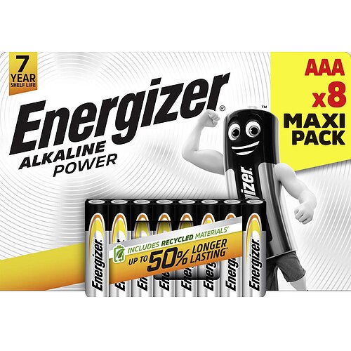 Energizer Alkaline Power AAA Micro LR03 Alkaline Batterie - 8ter Verpackung Energizer Alkaline Power AAA Micro LR03 Alkaline Batterie - 8ter Verpackung