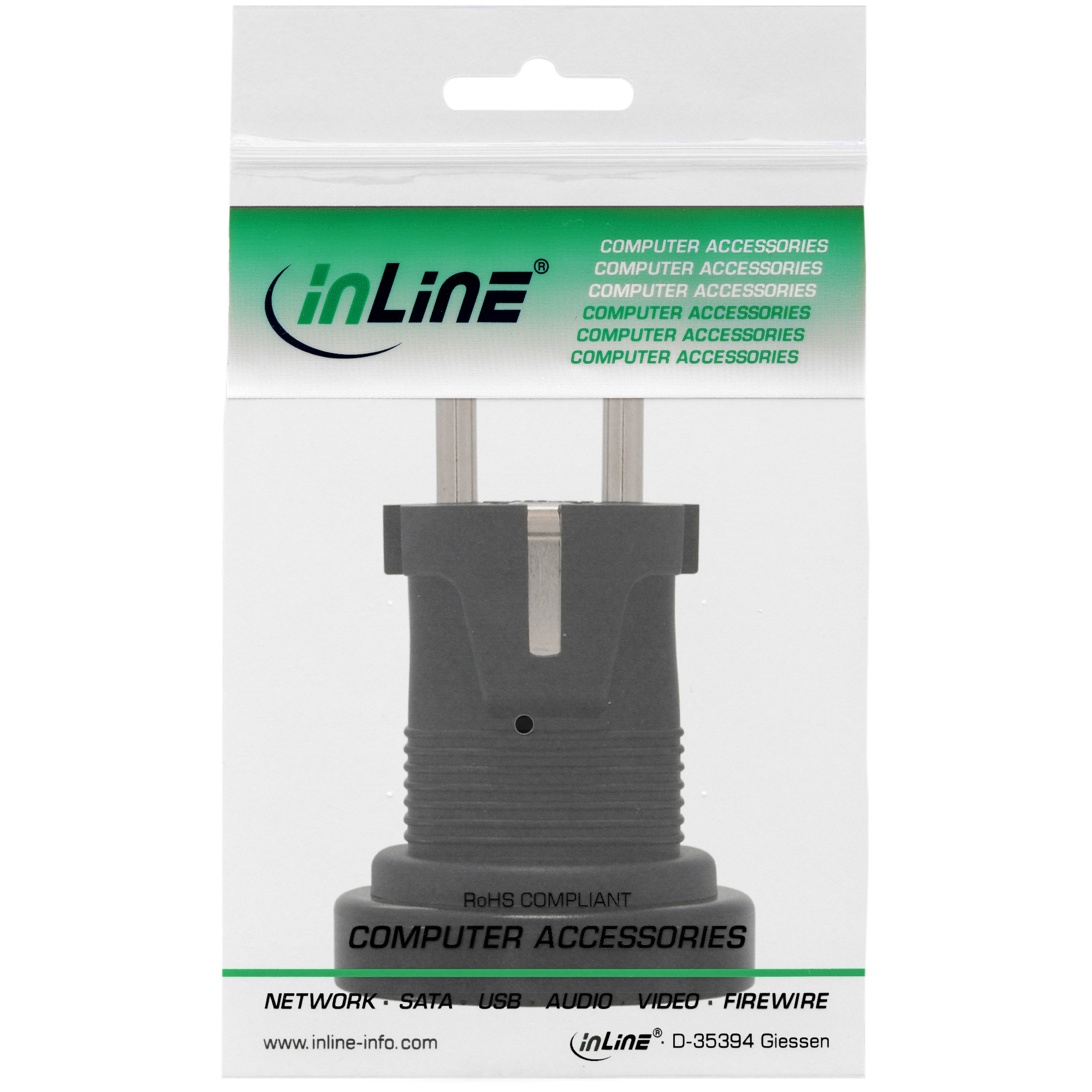 Inline® Reiseadapter, Australien Buchse auf Schutzkontakt Stecker