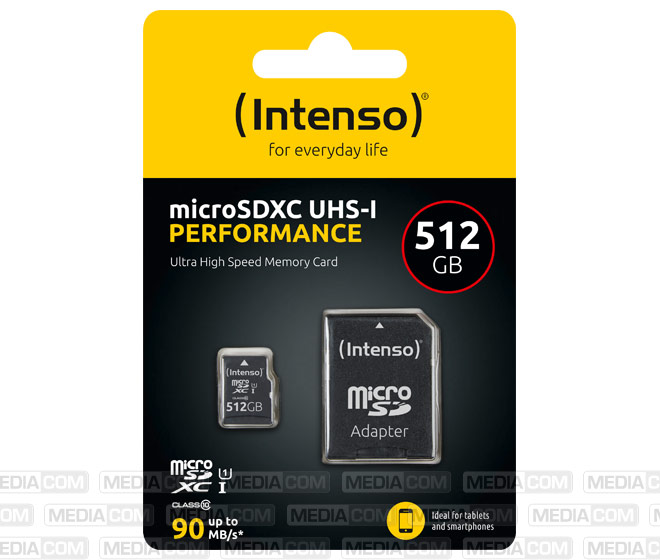 microSDXC Card 512GB, Performance, Class 10, U1 microSDXC Card 512GB, Performance, Class 10, U1