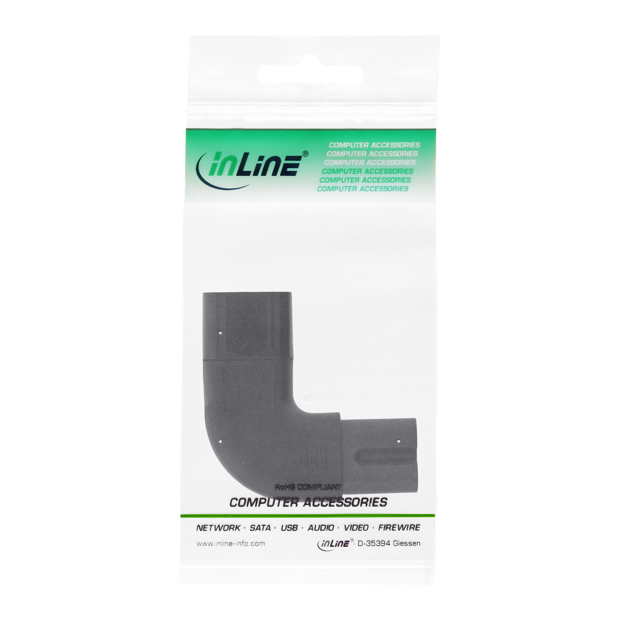 Inline® Netzadapter IEC 60320 C8 / C7, links/rechts gewinkelt 2pol. Inline® Netzadapter IEC 60320 C8 / C7, links/rechts gewinkelt 2pol.