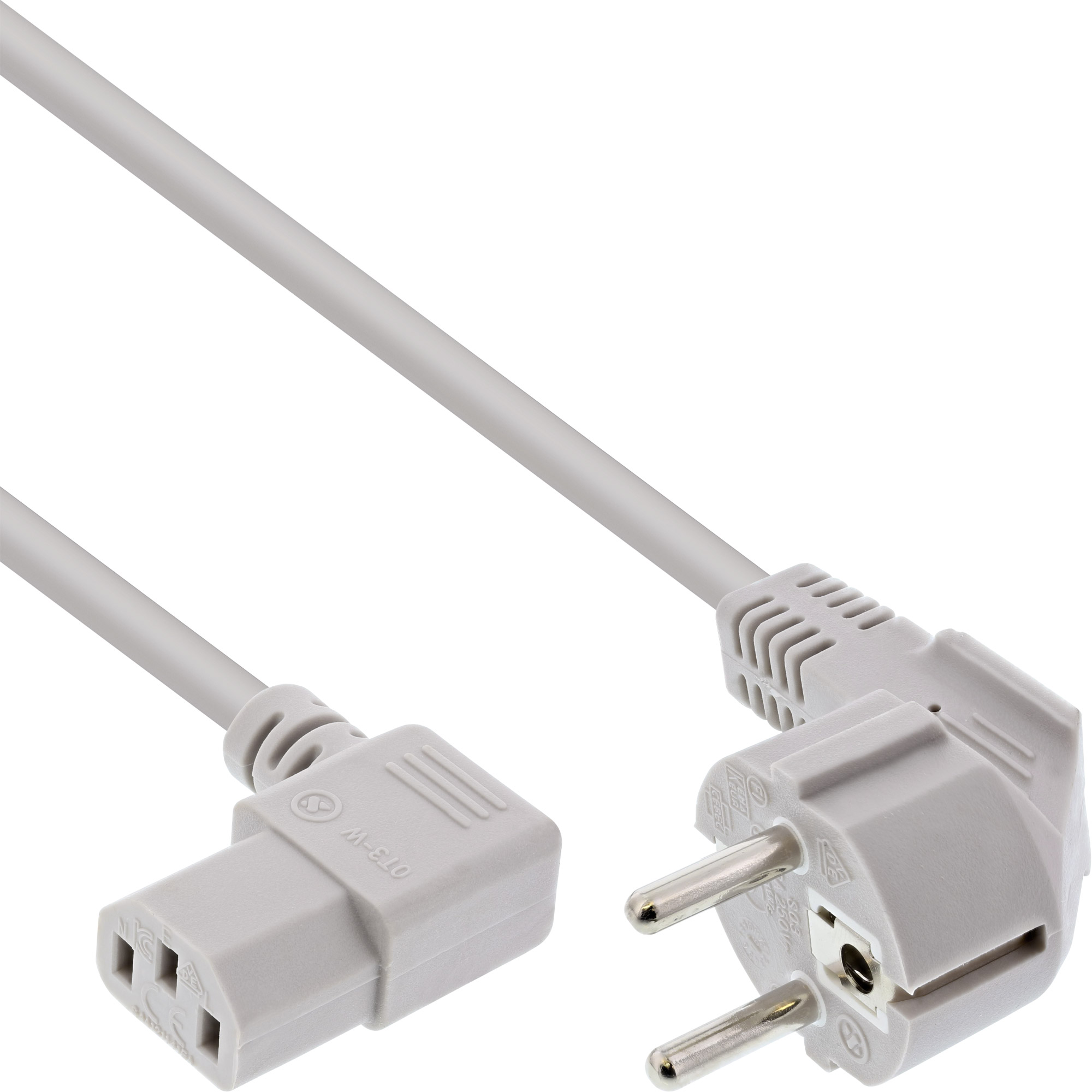 0.5m - Inline® Netzkabel, Schutzkontakt gew. auf Kaltgerätest. C13 rechts gew. gr. 0.5m - Inline® Netzkabel, Schutzkontakt gew. auf Kaltgerätest. C13 rechts gew. gr.