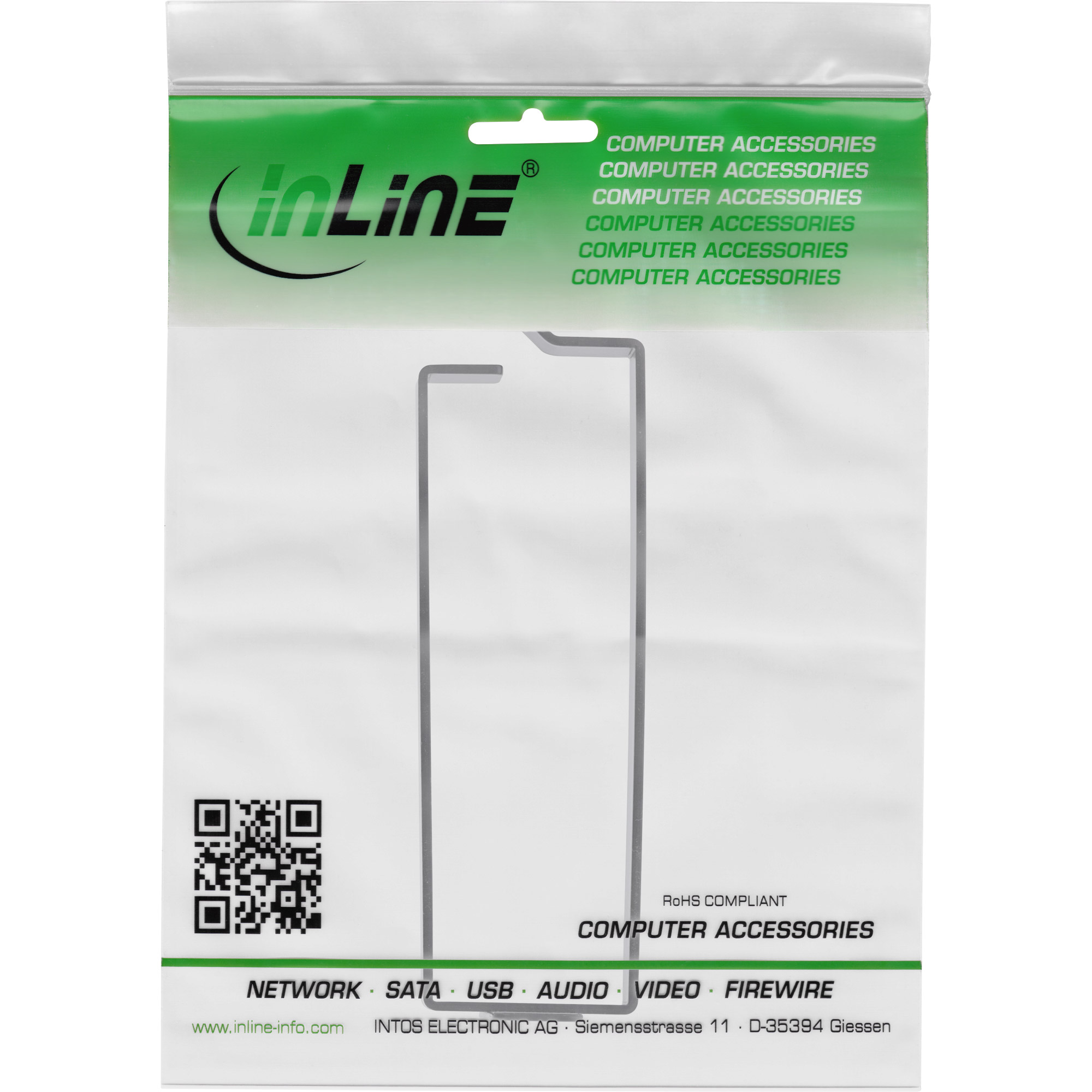Inline® KabelBügel, Metall, 44x129mm schwarz