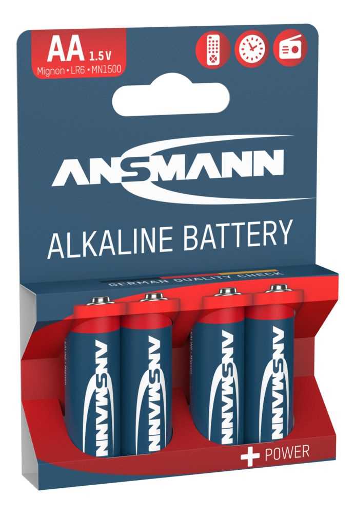 Ansmann Red AA Mignon LR6 Alkaline Batterien - 4er Verpackung Ansmann Red AA Mignon LR6 Alkaline Batterien - 4er Verpackung