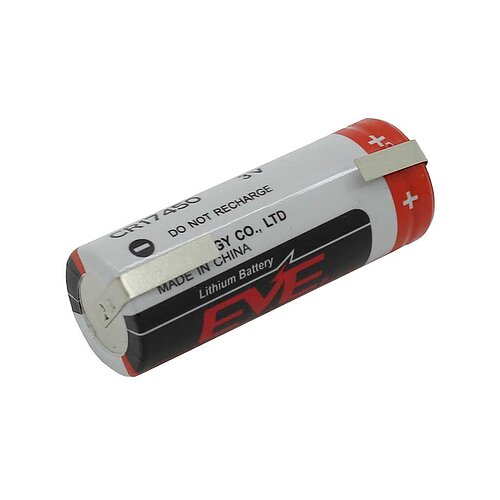 EVE CR17450 A 3V mit Lötfahnen U-Form EVE CR17450 A 3V mit Lötfahnen U-Form