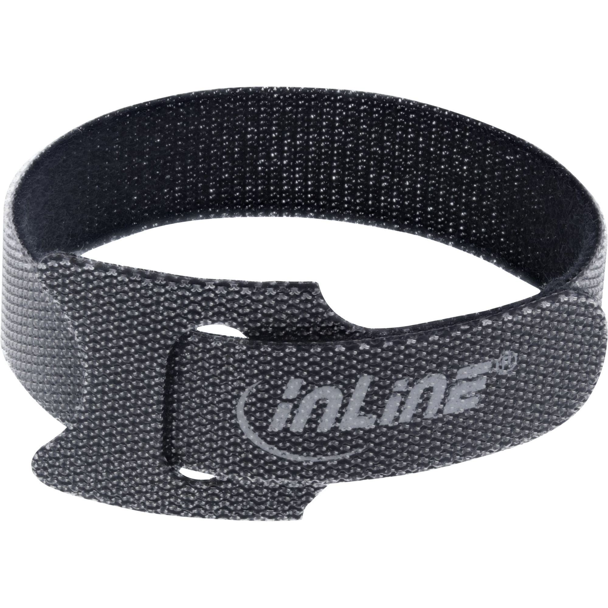 Inline® Kabelbinder 180x12mm, Klett-Verschluss, 10er, schwarz