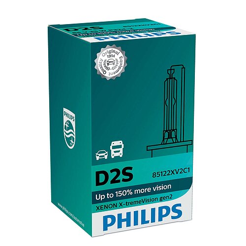 Philips D2S 35W P32d-2 Xenon X-treme Vision +150%