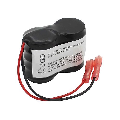 Ersatzakku NiMH 12V 300mAh ersetzt Indexa Alarmanlage 12051 Ersatzakku NiMH 12V 300mAh ersetzt Indexa Alarmanlage 12051