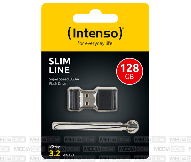 USB 3.2 Stick 128GB, Slim Line, schwarz USB 3.2 Stick 128GB, Slim Line, schwarz