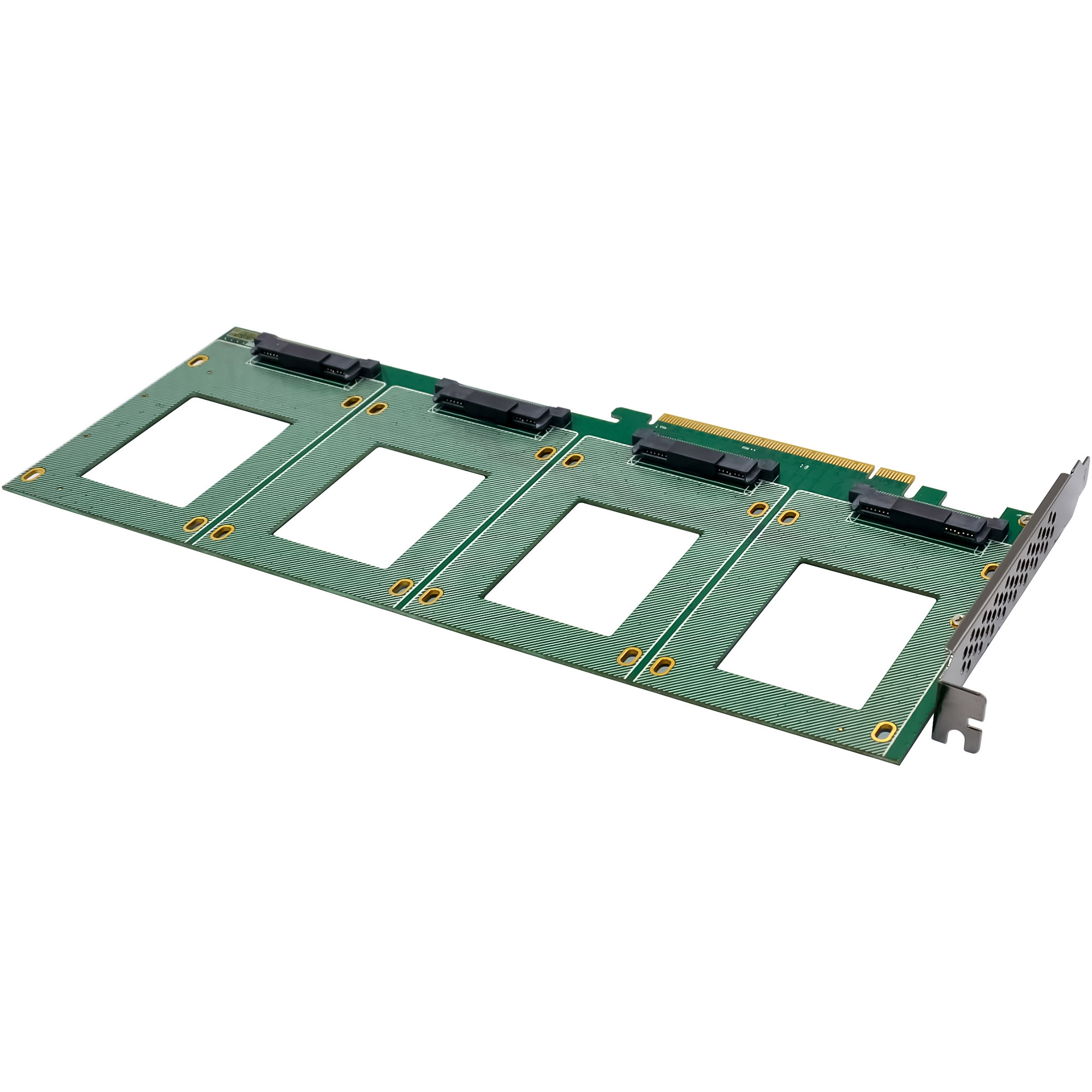 InLine® PCIe Karte zu 4x intern U.2 NVMe SFF-8639 - Bifurcation, PCIe x16