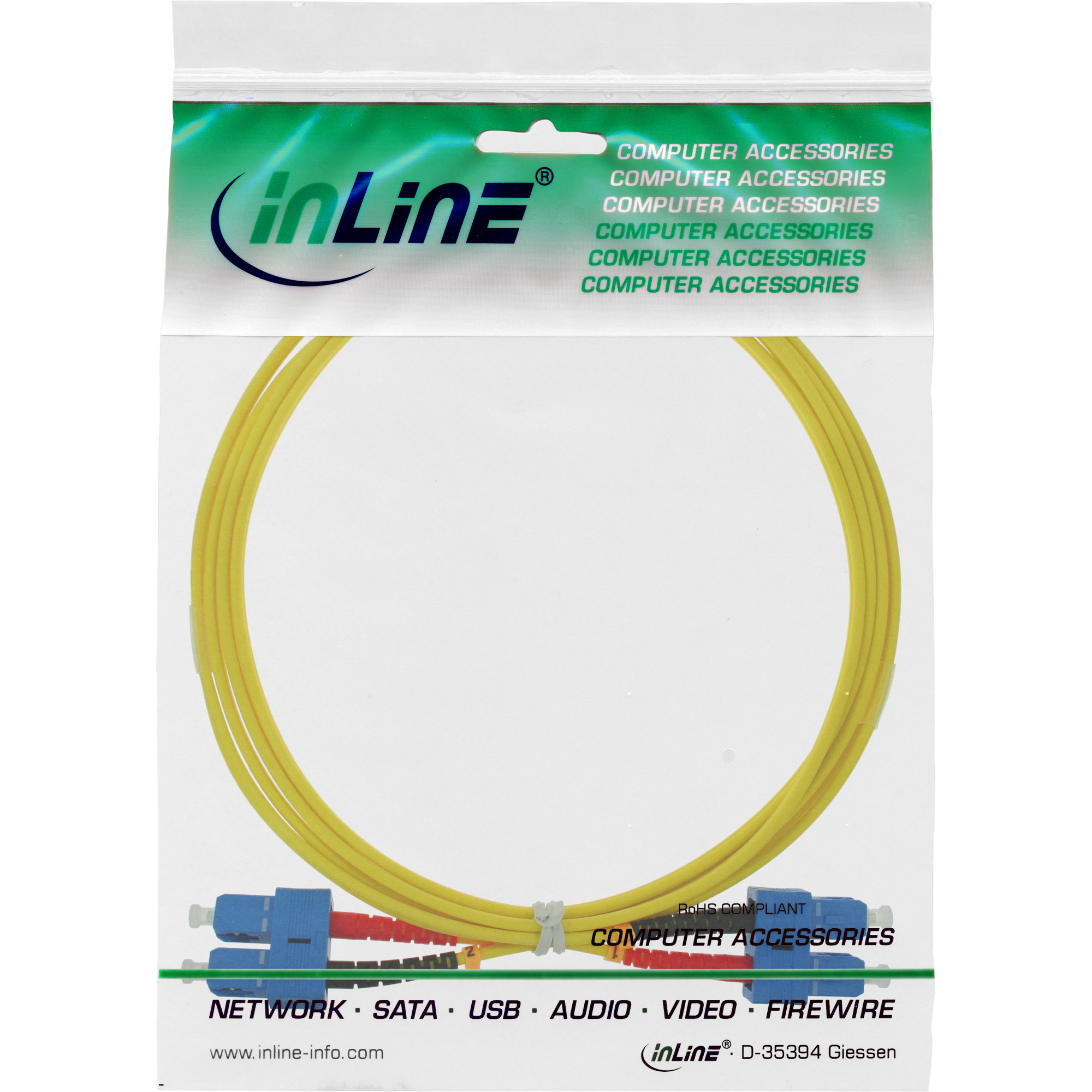 Inline® LWL Duplex Kabel, SC/SC, 9/125µm, OS2, 2m