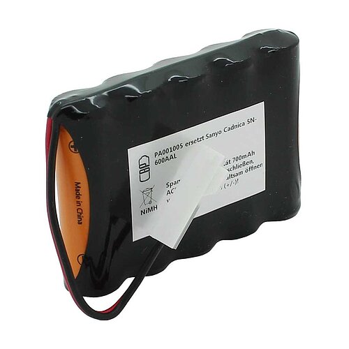 Akkupack NiMH 6V 700mAh ersetzt Sanyo Cadnica 5N-600AAL Akkupack NiMH 6V 700mAh ersetzt Sanyo Cadnica 5N-600AAL