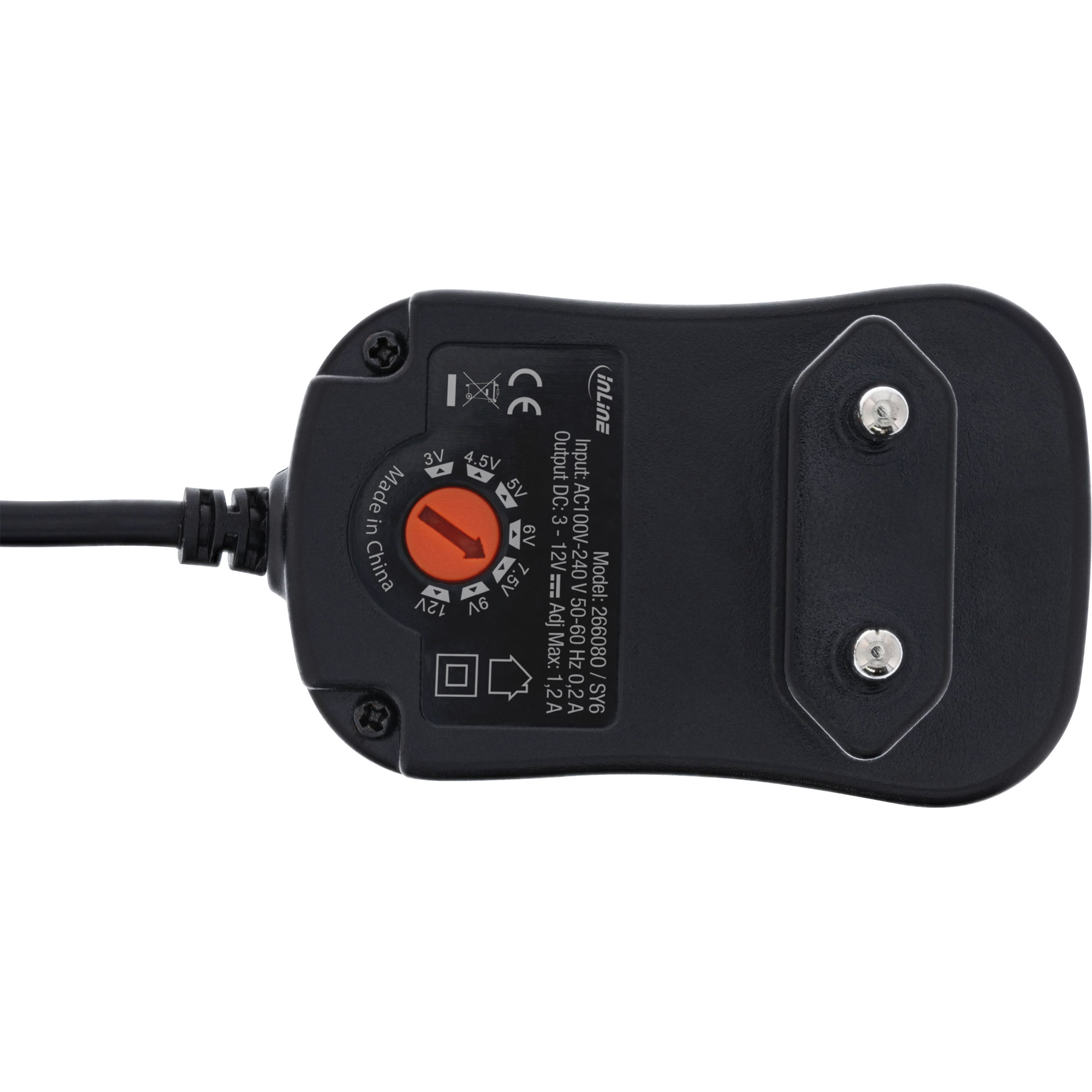 Inline® Universal Steckernetzteil 12W, 110-240V auf 3-12V, max. 1200mA