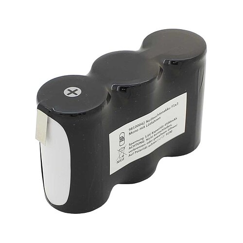 Notleuchtenakku NiCd 3,6V 4500mAh F1x3 Mono D mit Lötfahnen Notleuchtenakku NiCd 3,6V 4500mAh F1x3 Mono D mit Lötfahnen