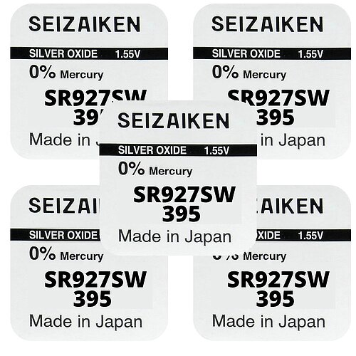 5x SR927SW SR57 395 Silberoxid Batterie Seizaiken 1,55 V