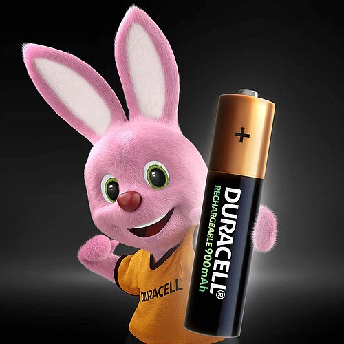 4x Duracell NiMH AAA Micro 900mAh HR03 Akku
