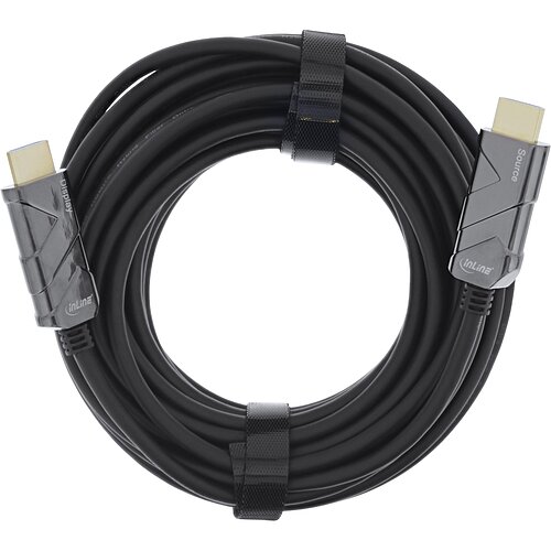 Inline® HDMI AOC Kabel, Ultra High Speed HDMI Kabel, 8K4K, schwarz, 15m
