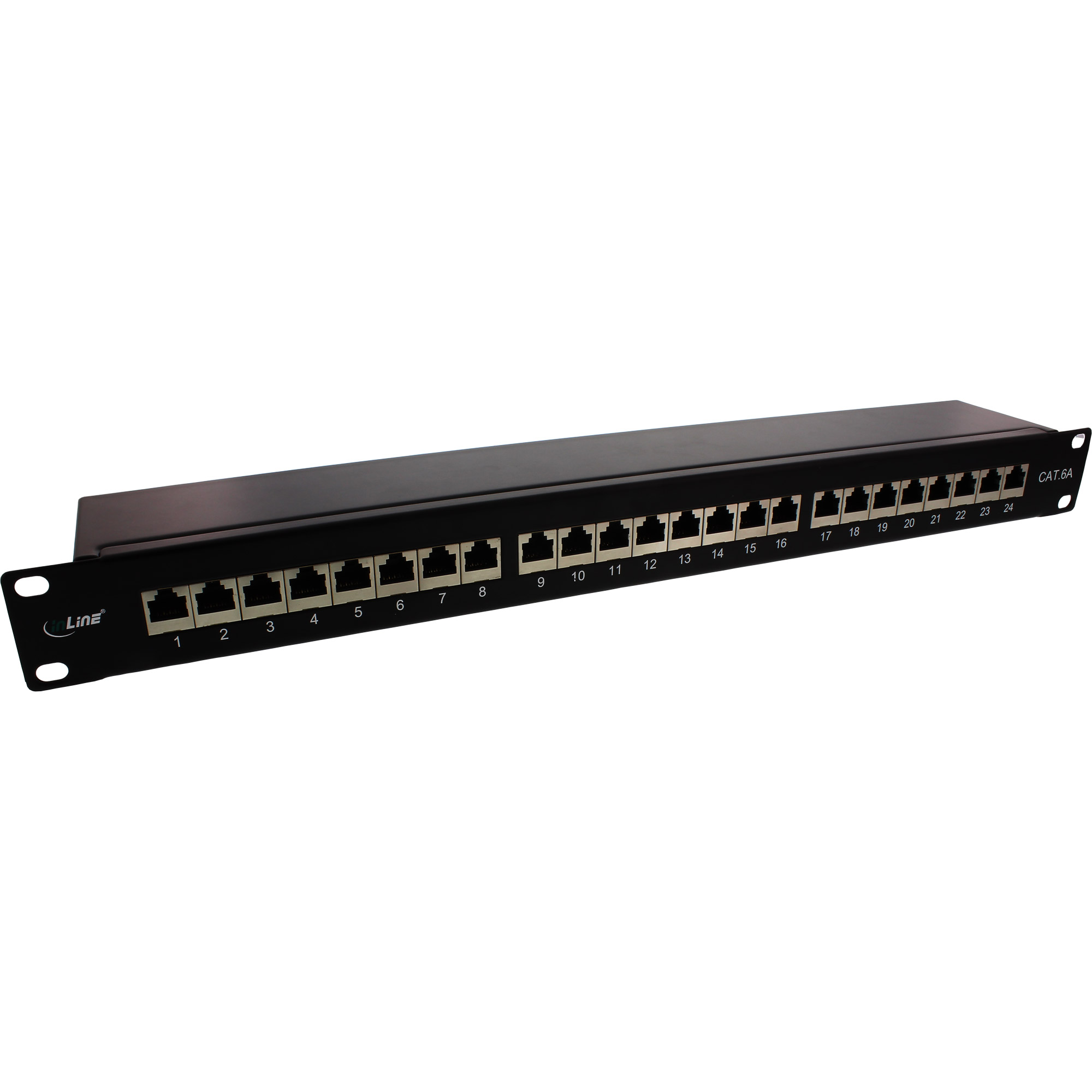 Inline® Patchfeld Cat.6A 24-fach 19" 1HE schwarz RAL 9005
