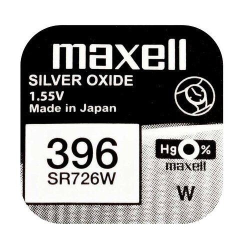 1x SR726W SR59 396 Silberoxid Batterie Maxell 1,55 V