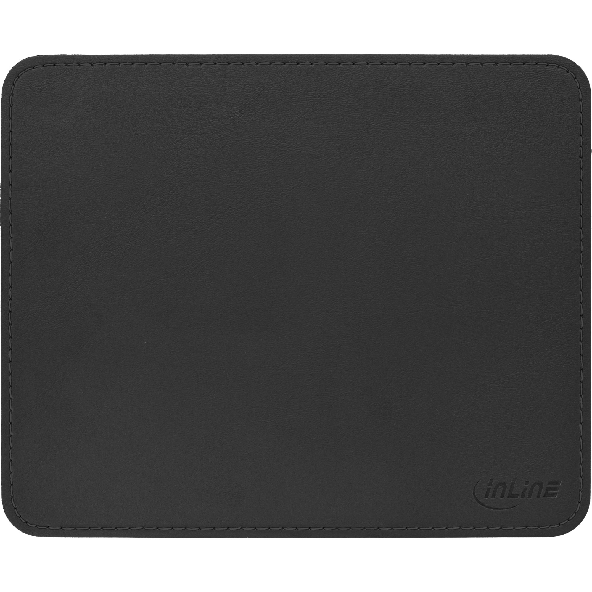 Inline® Maus-Pad Premium Kunstleder schwarz, 250x220x3mm